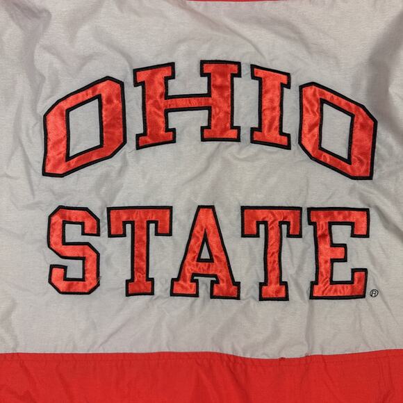 Vintage Champion Ohio State Buckeyes Men’s Large Red White Puffer Jacket 90s - Picture 9 of 10